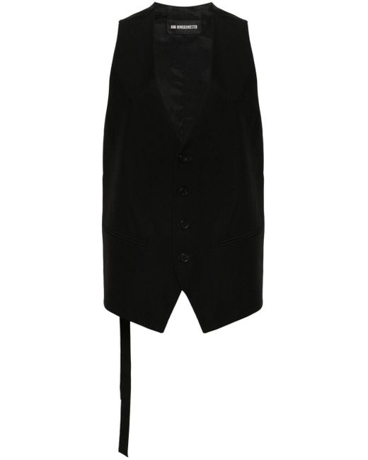 Ann Demeulemeester Asymmetrische Vestjas in het Black