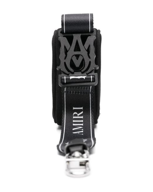 Amiri Black Staggered Messenger Bag for men