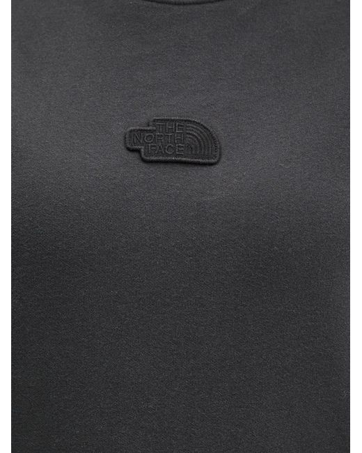 The North Face Gray Logo-Patch Crew-Neck Sweatshirt