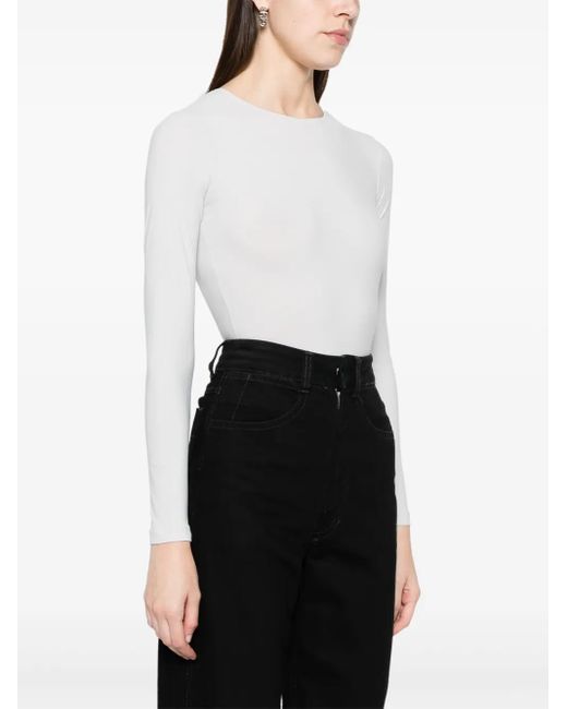 MM6 by Maison Margiela White Numbers-Printed Bodysuit