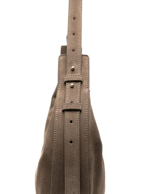 Liviana Conti Natural Curved Leather Shoulder Bag