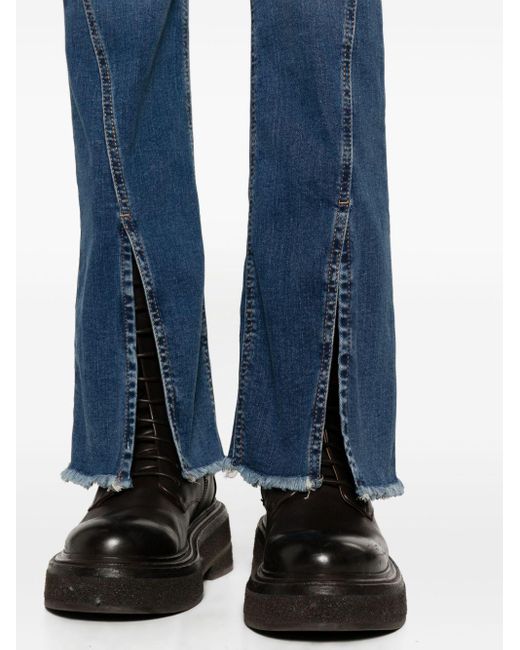 Liu Jo Blue Mid-rise Flared Jeans