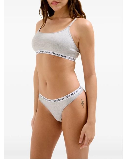 Juicy Couture White Brassière À Bande Logo