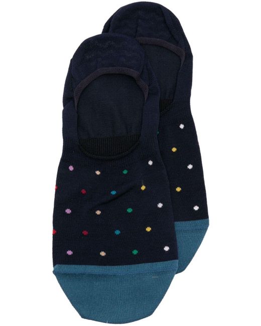Paul Smith Blue Polka-dot No-show Socks for men