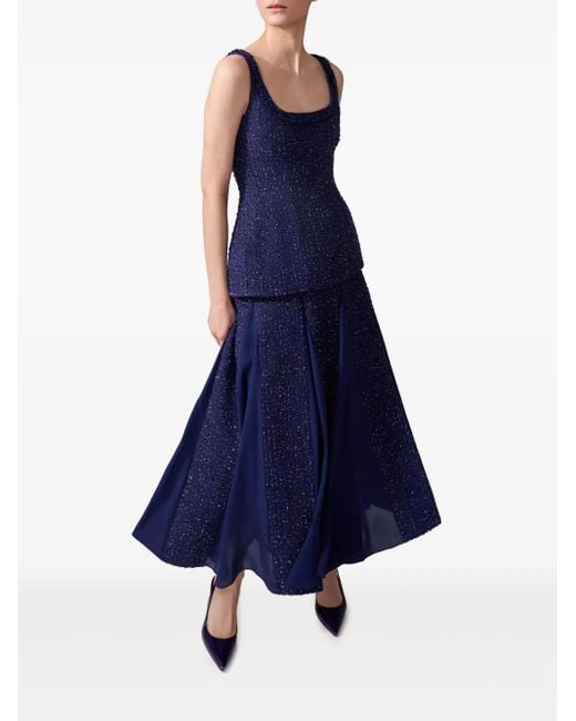 Gonna Midi di Carolina Herrera in Blue