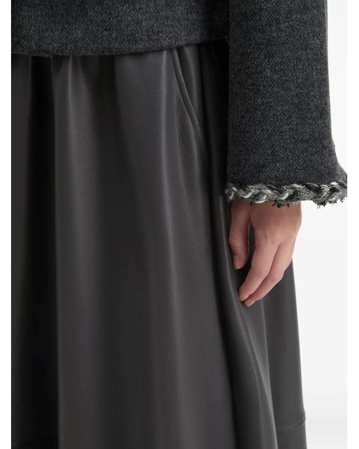 B+ AB Gray A-Line Midi Skirt