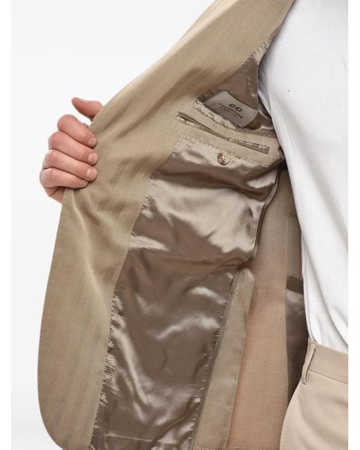 Corneliani Natural Herringbone Cotton Blazer for men