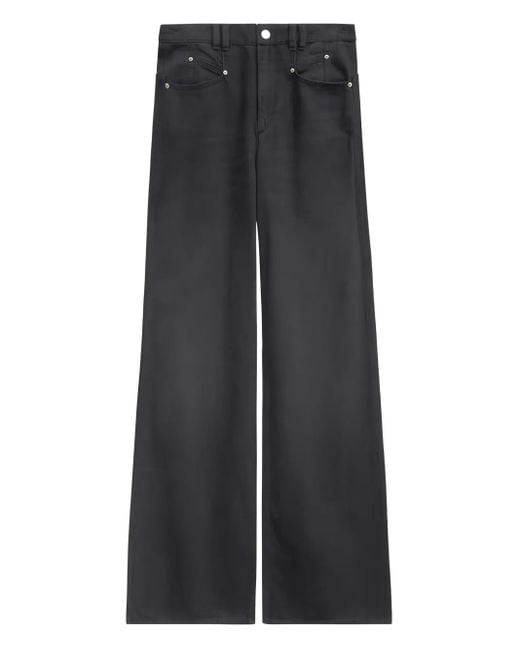 Jeans A Gamba Ampia A Vita Alta di Isabel Marant in Blue