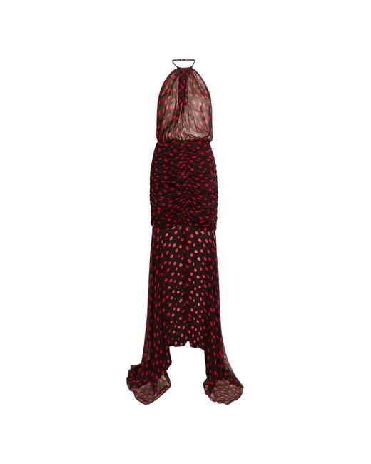 Ronny Kobo Purple Lovisa Halterneck Polka Dot Midi Dress