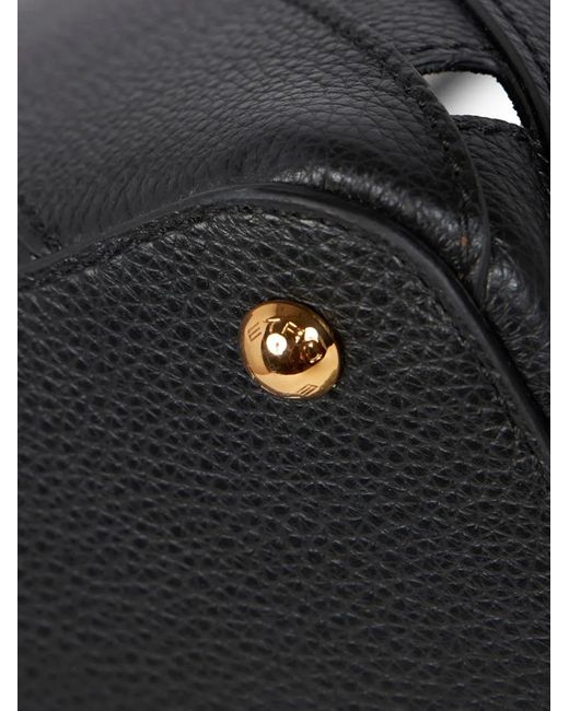 Etro Black Medium Tote Bag With Cut-Outs