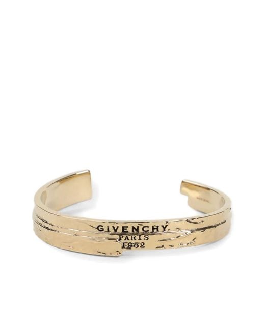 Givenchy White Logo Cuff Bracelet