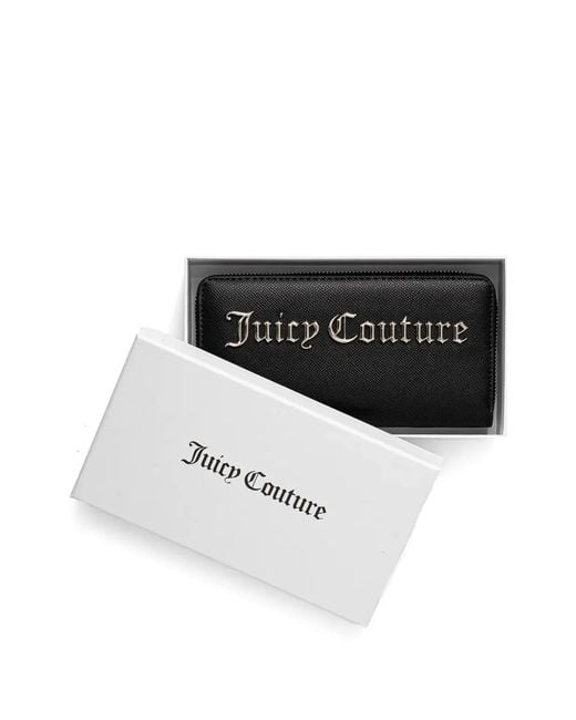 Juicy Couture Black Portefeuille Zippé Jasmine À Plaque Logo
