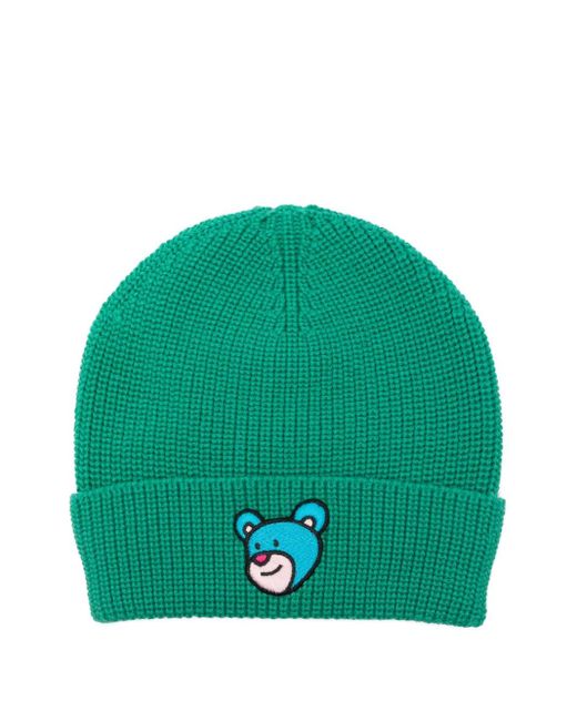 INBETWEENERS Gerippte Beanie Mit Teddy-Stickerei in Green für Herren
