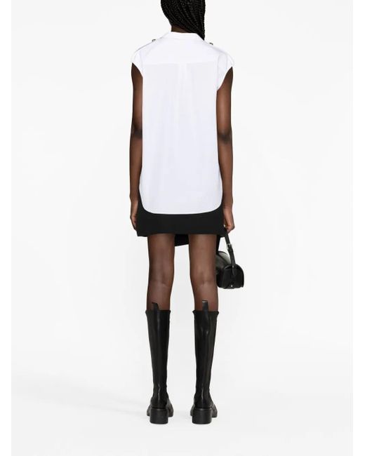 McQueen White Military-pocket Shirt