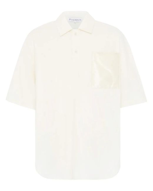 メンズ J.W. Anderson キルティングポケット ポロシャツ White
