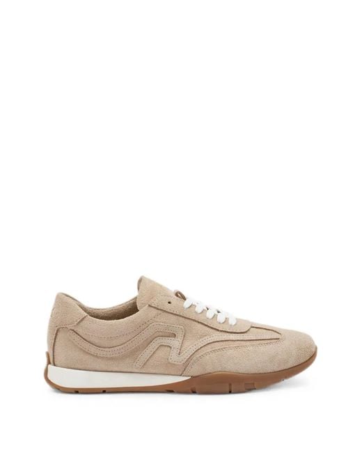 Frau White Crosshybrid Suede Sneakers