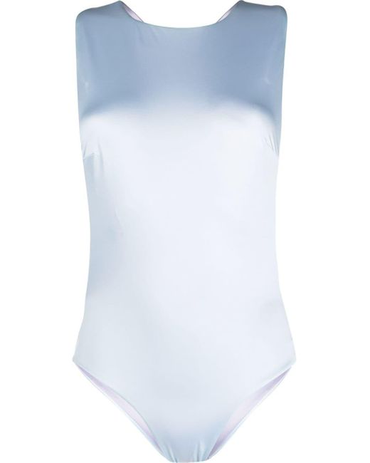 Isa Boulder Rope Reversible Satin One piece Swimsuit In Purple Lyst UK