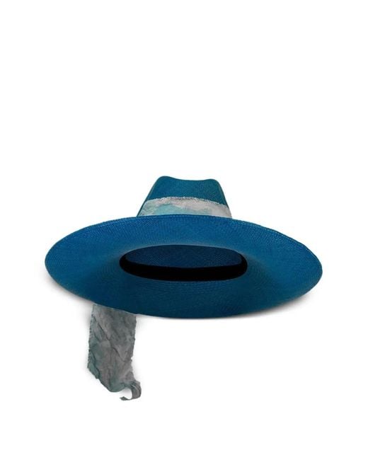 Artesands Blue Clasico E Wide-Brim Hat