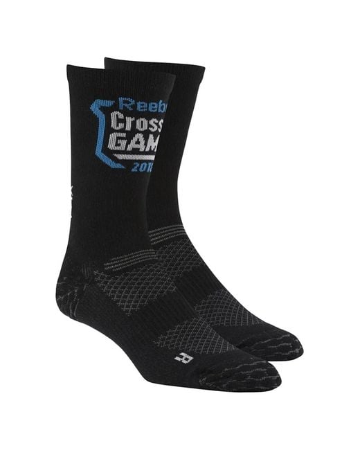 Reebok Black Crossfit Games Crew Socks for men