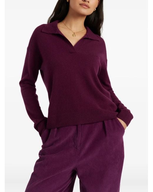 Chinti & Parker Purple V-Neck Sweater