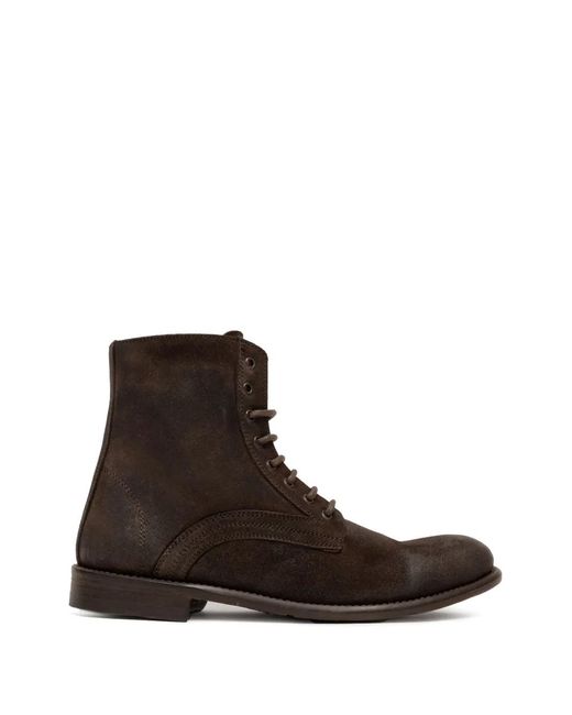 SOMMET Brown Lace-Up Ankle Boots
