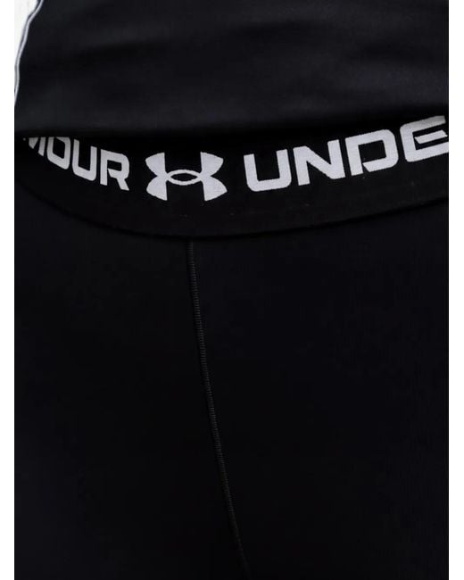 Under Armour Black Coldgear Logo-Waistband Leggings