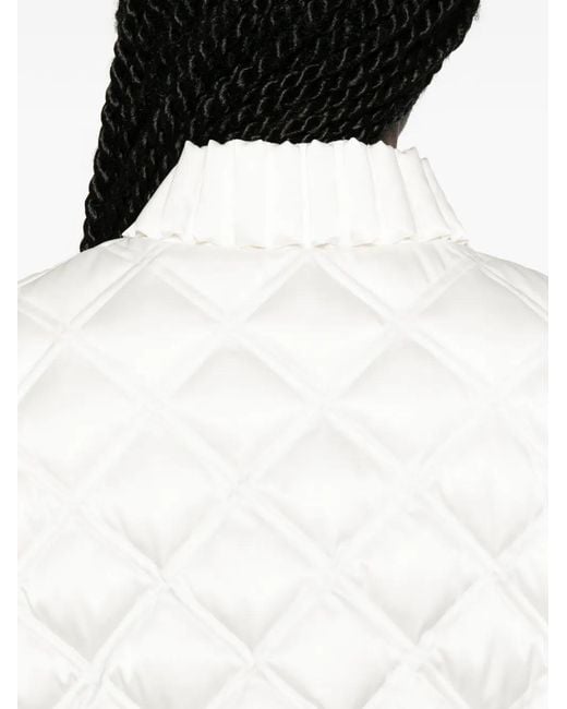 RAXXY White Quilted-Pattern Bomber Jacket