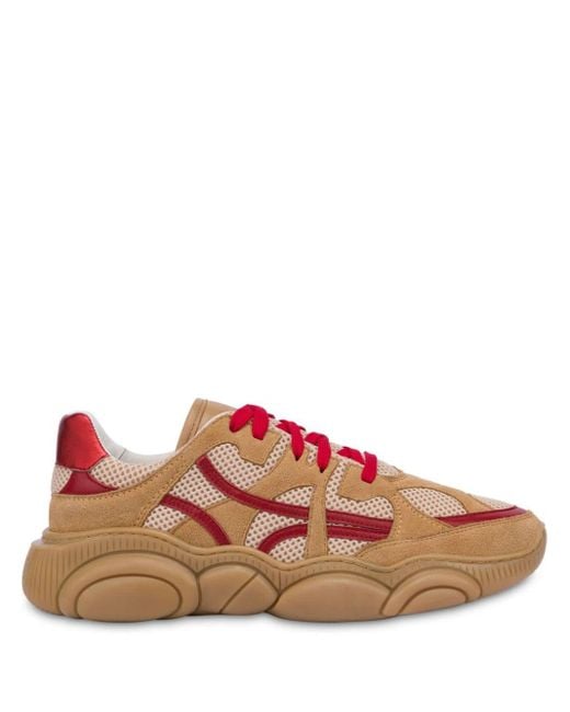 Moschino Red Teddy Bear-sole Sneakers for men
