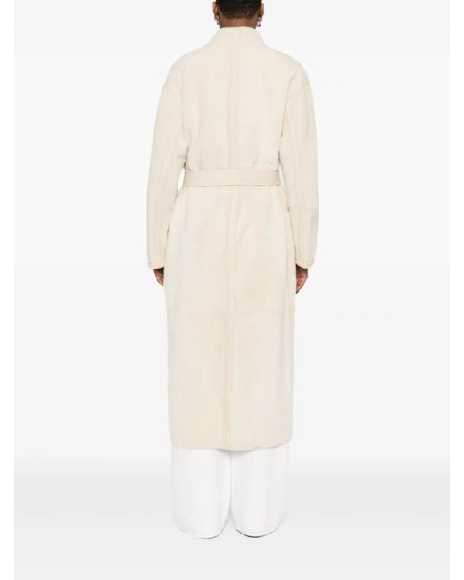 Max Mara Natural Shearling Coat