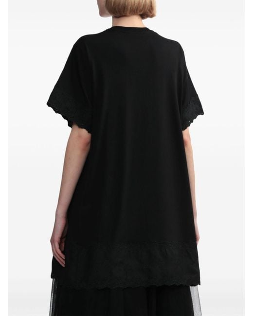 T-shirt en coton à détails de perles Simone Rocha en coloris Black