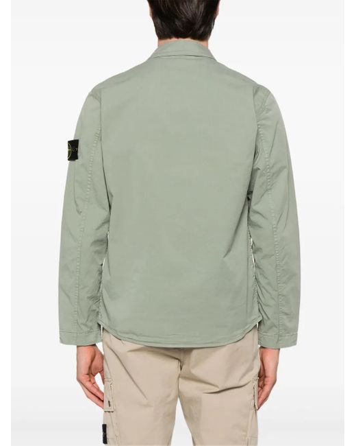 Stone Island Jack Met Compass-Logopatch in het Green voor heren