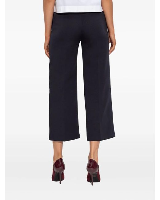 Max Mara Blue Belted Culotte Trousers