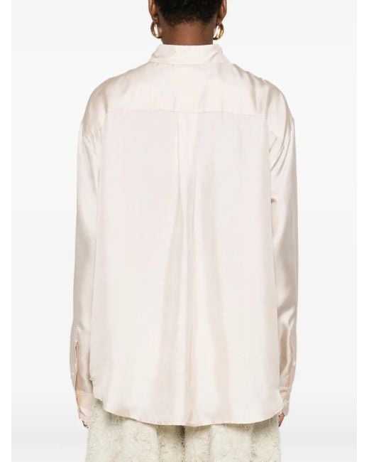 Pierre Louis Mascia Pink Floral-Print Long-Sleeve Shirt