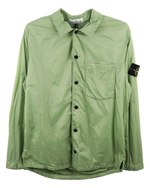 Stone Island Green Compass-badge Cotton Shirt for men