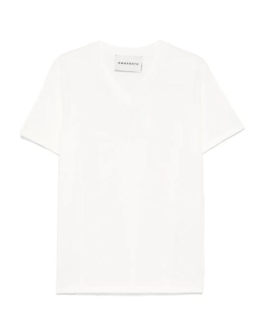 T-Shirt En Coton Amaranto pour homme en coloris White