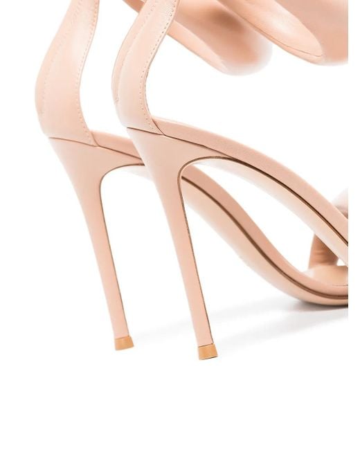 Gianvito Rossi Pink Bijoux Leather Heel Sandals