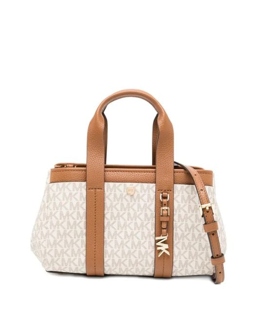 Borsa A Spalla Romee Piccola Con Logo di Michael Kors in Natural