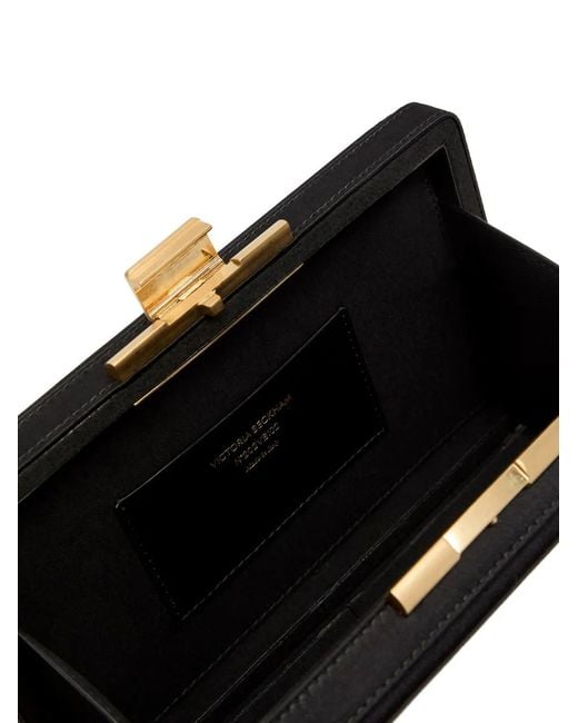 Victoria Beckham Black Top-Handle Clutch Bag