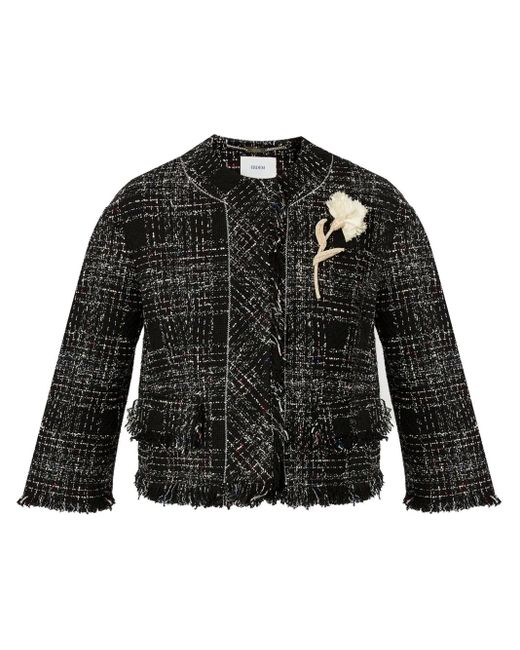 Erdem クロップド ジャケット Black