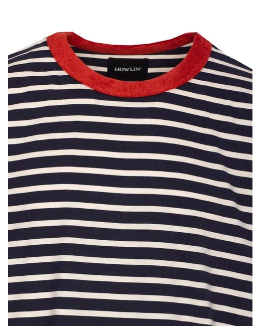Howlin' By Morrison Blue Cotton T-Shirt for men