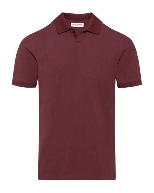 Orlebar Brown Red Bruno Short-Sleeve Polo Shirt for men