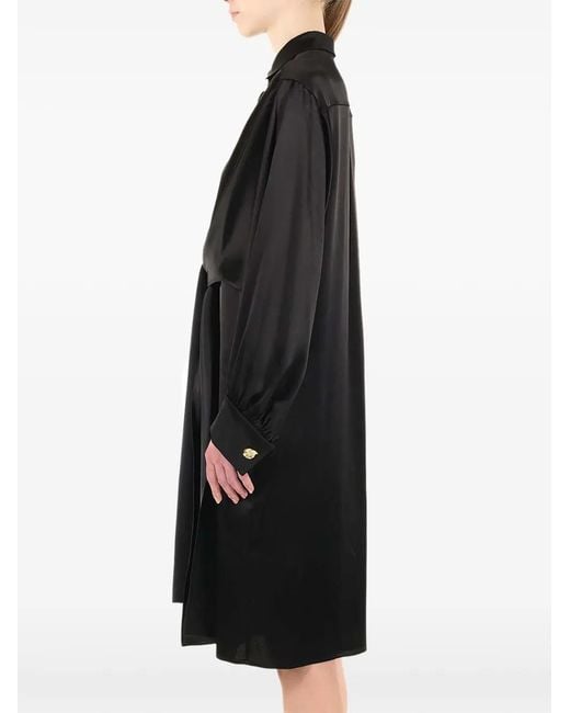 Loewe Black Knot-Tie Midi Dress