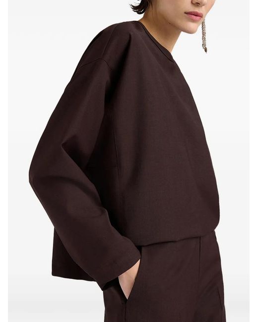 Momoní Purple Stilla Long-Sleeve Blouse