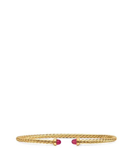 David Yurman White Micro Cablespira Flex Bracelet