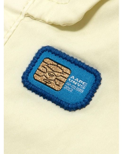 Aape By A Bathing Ape Natural Logo-Appliqué Shorts for men