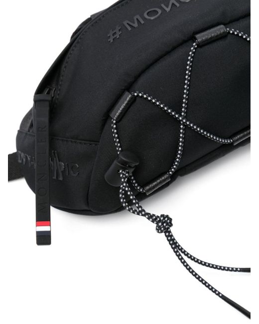 3 MONCLER GRENOBLE Black Raised Logo Belt Bag