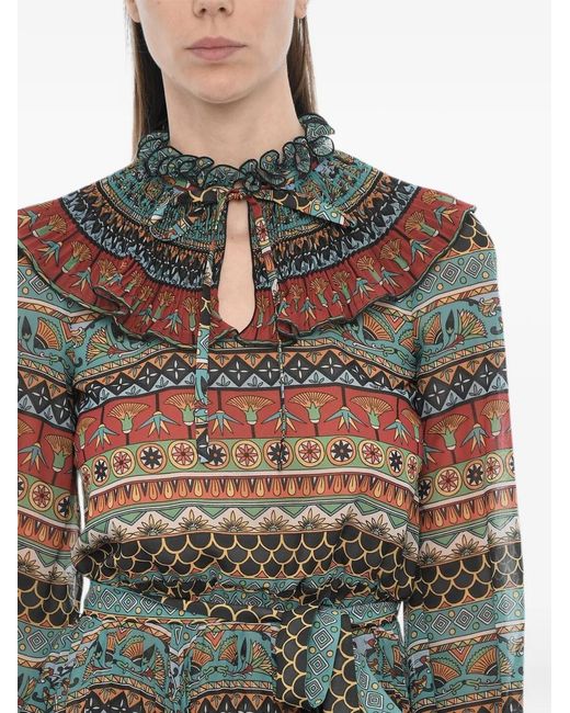LaDoubleJ Brown Nefertiti Giza Pleated Midi Dress
