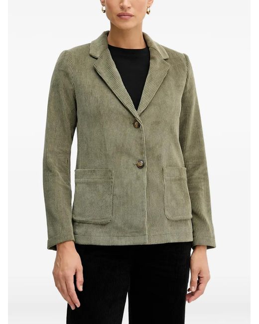 Benetton Green Corduroy Button Top