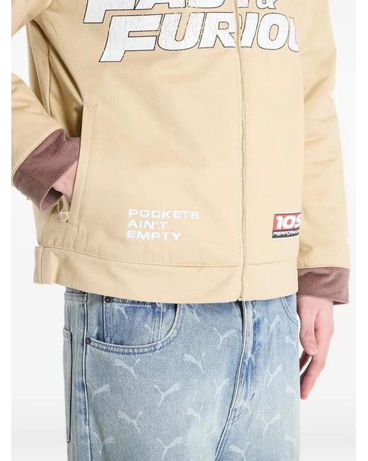 PUMA Blue X Fast & Furious Corduroy-Collar Shirt Jacket for men