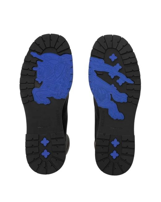 Burberry Black Combat Rogue Leather Boots for men